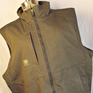 ARIAT REBAR Mens Work Vest Duracanvas Sherpa Lined Brown XXL TALL NWOT